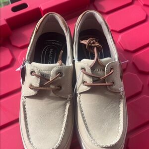 Nautica Men's Beige Boat Shoes